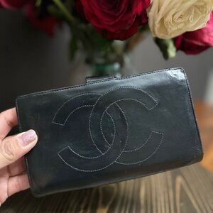 Authentic Chanel Lambskin long wallet